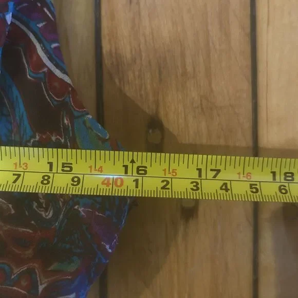 JS Boutique Womens Jeweled Babydoll Multicolor Silk Dress Size 6 Artsy Fairy - Picture 8 of 11